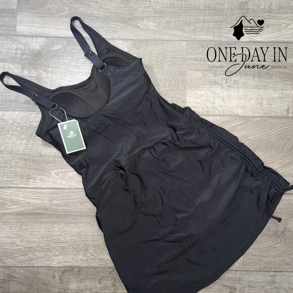 Eomenie Drawstring Swimdress One Piece Swimsuit Size M - Picture 7 of 7